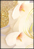 Magnolienlinien-Poster aus echtem Gold